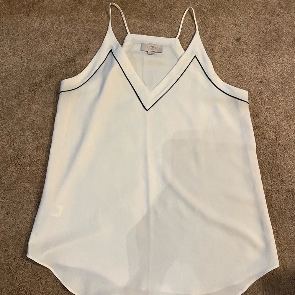 LOFT White Sleeveless Top